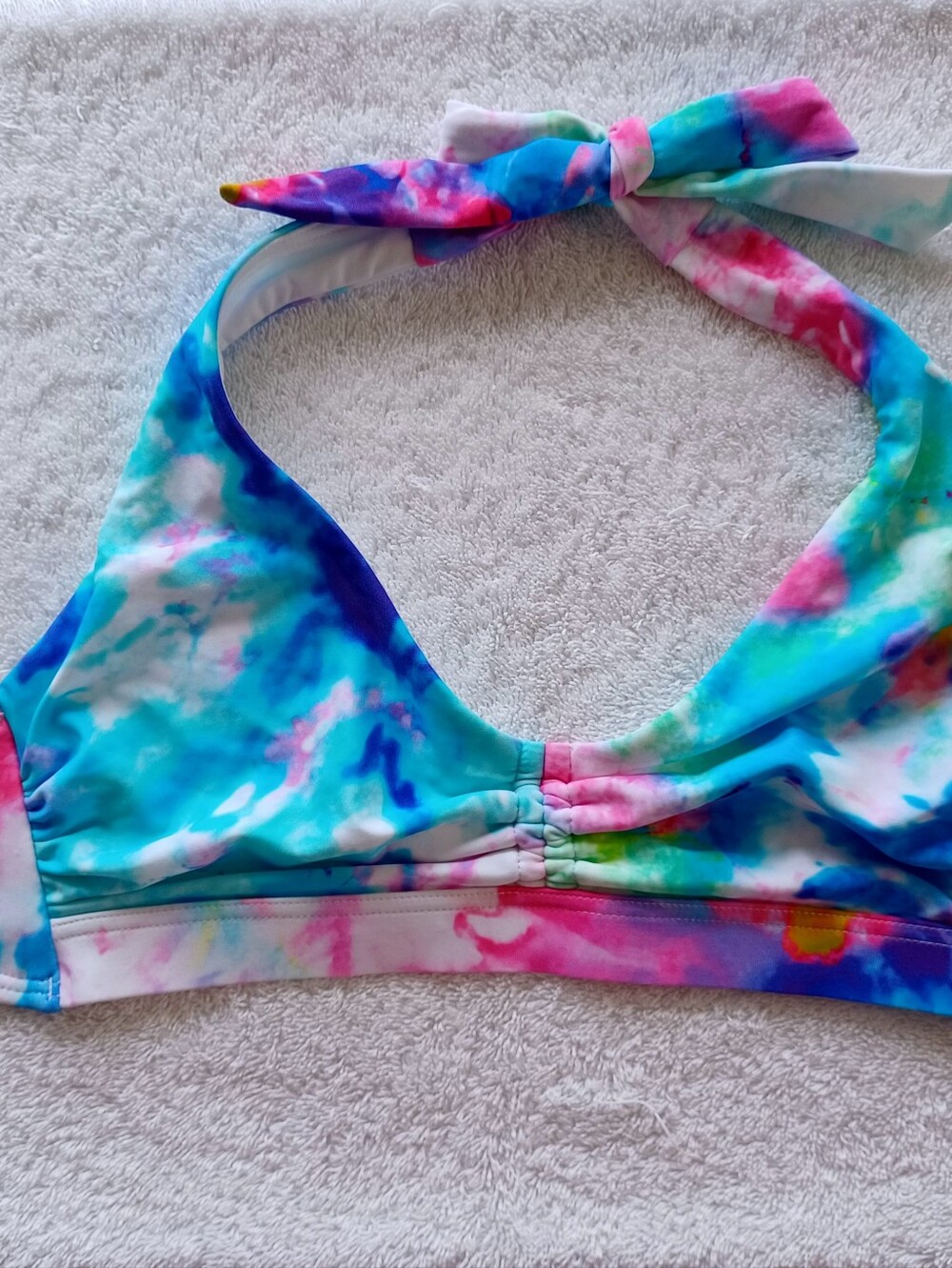 VENUS Heavenly Halter Multi Tie-Dye Bikini Top, Size S - Picture 6 of 14